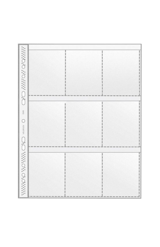 Veloflex 5349000 Collection 9 Pocket A4 Transparent Pack of 100)
