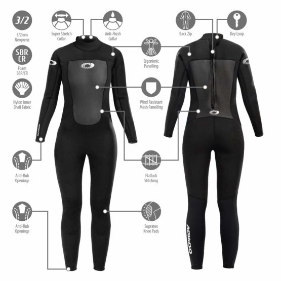 Osprey Women's Full Length 3 mm Summer Wetsuit, Adult Neoprene Surfing Diving Wetsuit, Origin, Multiple Colours - Image 3