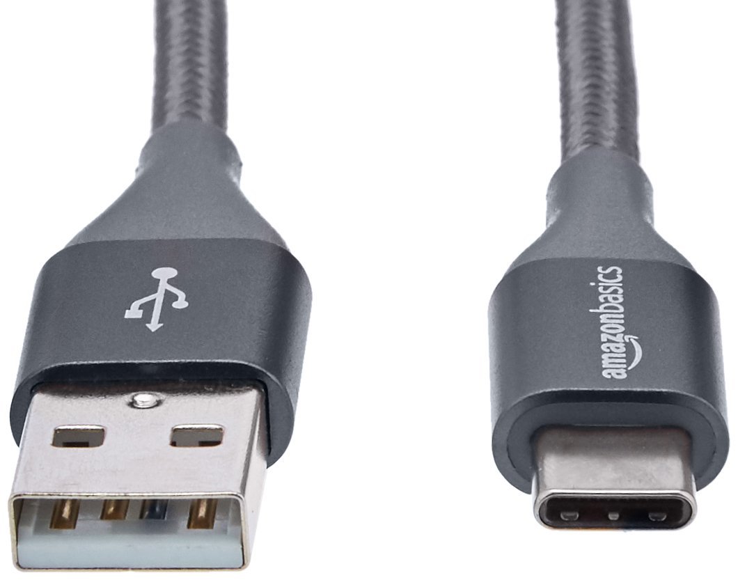 Amazon Basics USB-C to USB-A 2.0 Fast Charger Cable, Nylon Braided Cord, 480Mbps Speed, USB-IF Certified - Image 2