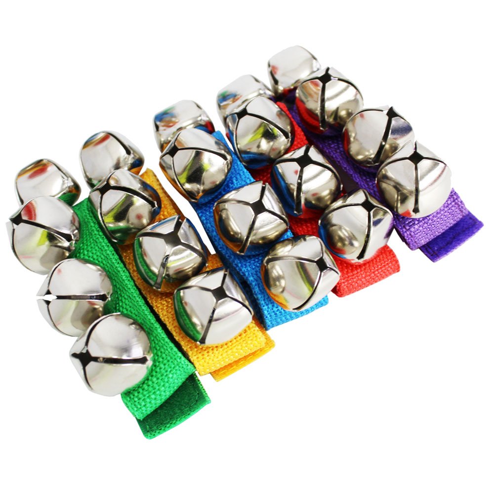 A-Star Multi-Coloured Wrist Jingle Sleigh Bells with Nylon Strap x20 Pcs, Mixed, 10 works - Image 3