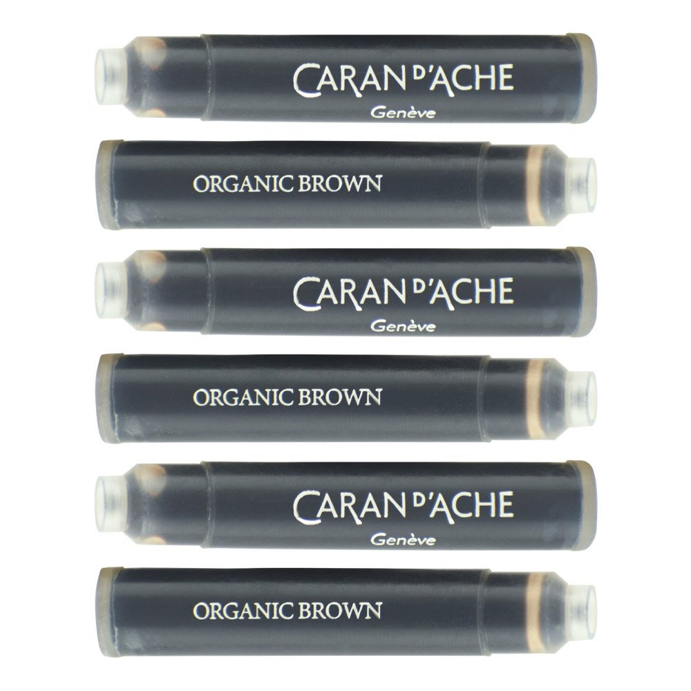 Caran d'Ache CD8021.049 Ink Cartridges - Organic Brown (Pack of 6) - Image 2