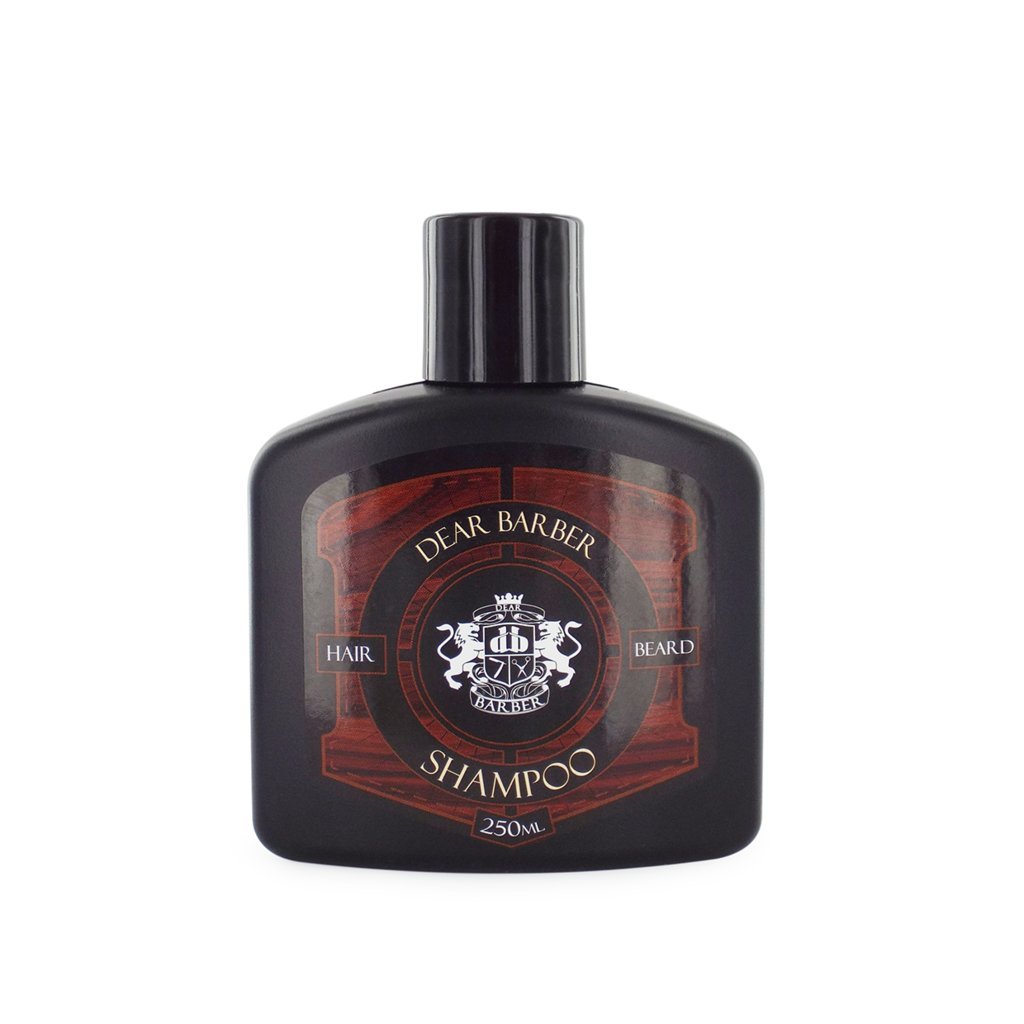 Dear Barber HAIR & BEARD SHAMPOO FOR MEN 250ml, Nourishing & Moisturising Formula for Soft Healthy Hair & Beard
