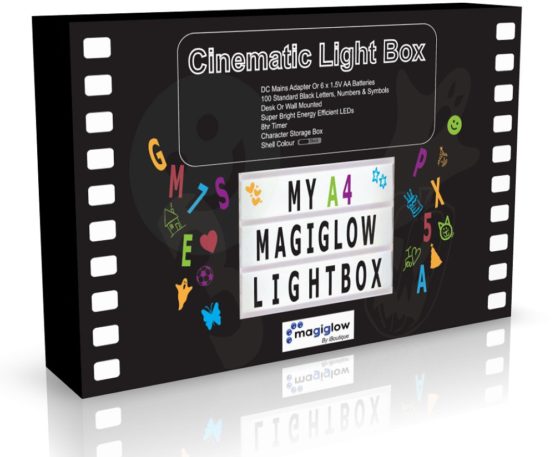 A4 Cinematic Light Box with 110 Letters & Symbols, Integrated Character Storage, Power Save Timer, USB or Battery Powered - Image 2