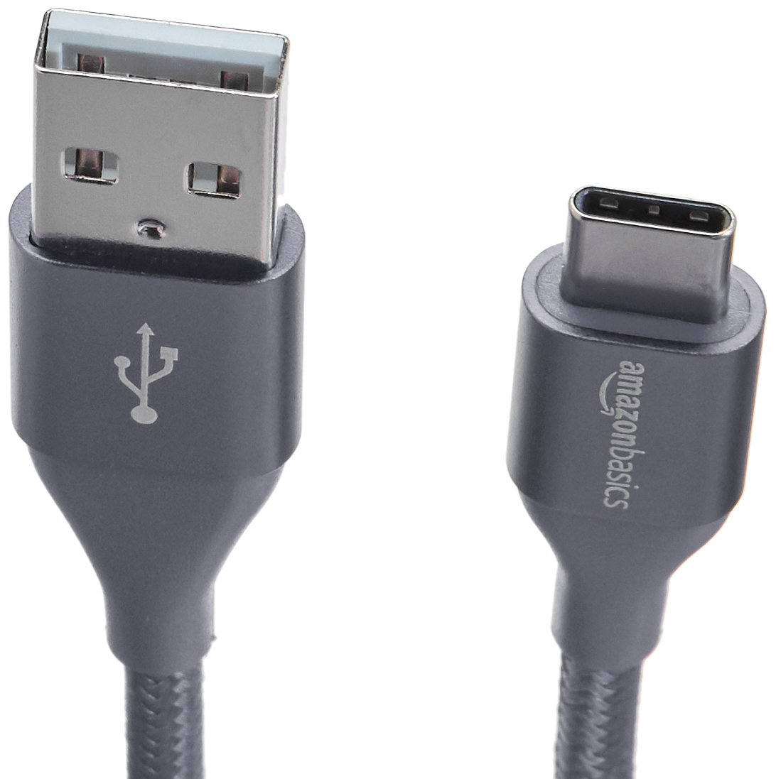 Amazon Basics USB-C to USB-A 2.0 Fast Charger Cable, Nylon Braided Cord, 480Mbps Speed, USB-IF Certified - Image 3