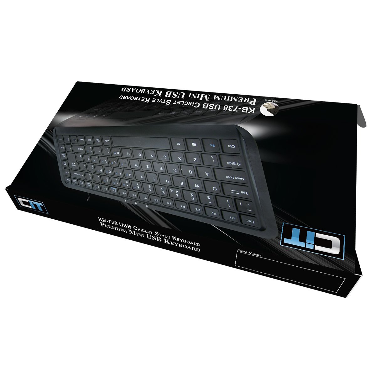 CiT KB-738 Premium Mini USB Keyboard - Black, 1 - Pack - Image 2