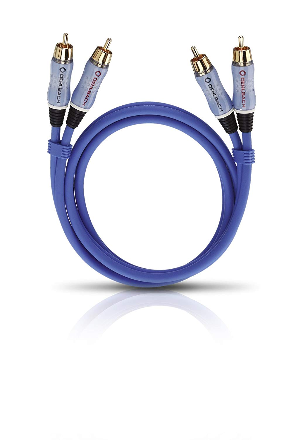 Oehlbach Beat Stereo Audio Cable RCA Cable Set for CD Players and Amplifiers Effective Shielding OFC Copper 3 m Blue