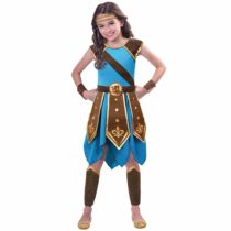 amscan 9903203 Blue Girls Warrior Costume with Arm Cuffs and Leg Covers-Age 9-10 Years-1 PC