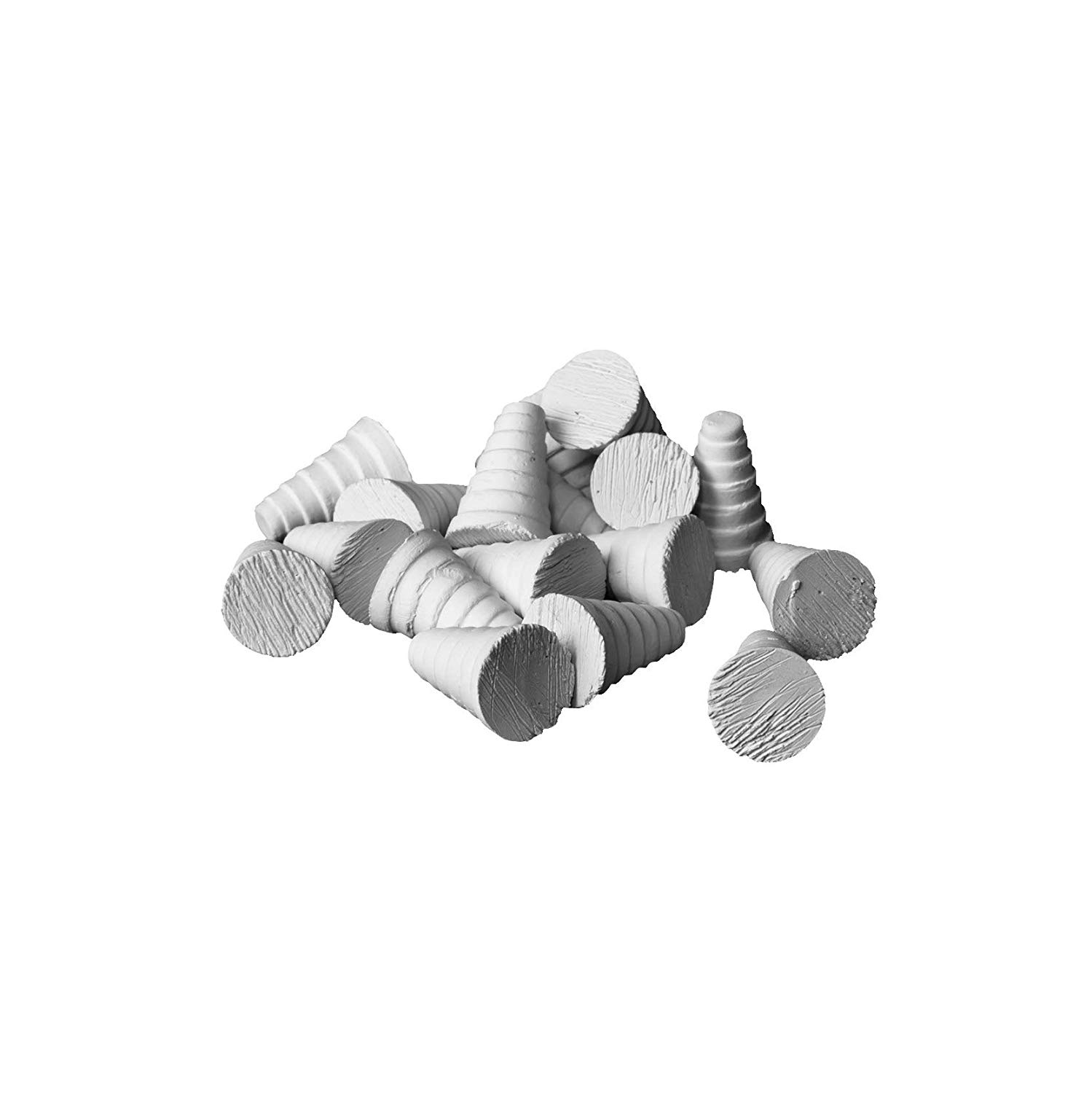 iQuatics Ceramic Marine Coral Frag Plugs 100% Pollution & Chemical Free, Cone, Pack of 25, White Ceramic