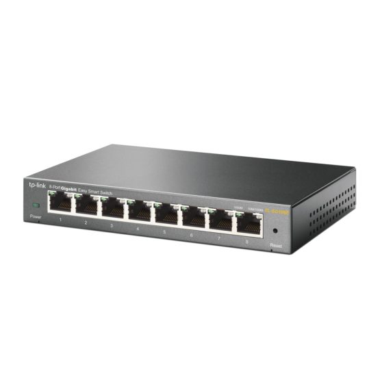 TP-Link Managed Network Switch 8-Port Gigabit, Support QoS VLAN IGMP Snooping, Network Monitoring through Web Interface, 3.68 W(TL-SG108E), Black - Image 3