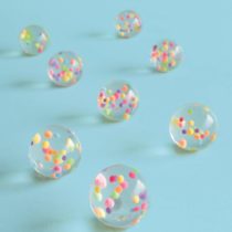 Unique Party 84725 - Confetti Filled Bouncy Ball Party Bag Fillers, Pack of 8
