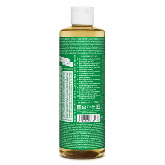 Dr. Bronner's Organic Almond Pure-Castile Liquid Soap, 473 ml - Image 2