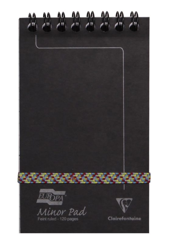 Clairefontaine 'Europa' Minor Pad, Lined Notepad, 120 Pages - Black