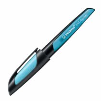 Ergonomic School Fountain Pen - STABILO EASYbuddy A Nib Black/Sky Blue