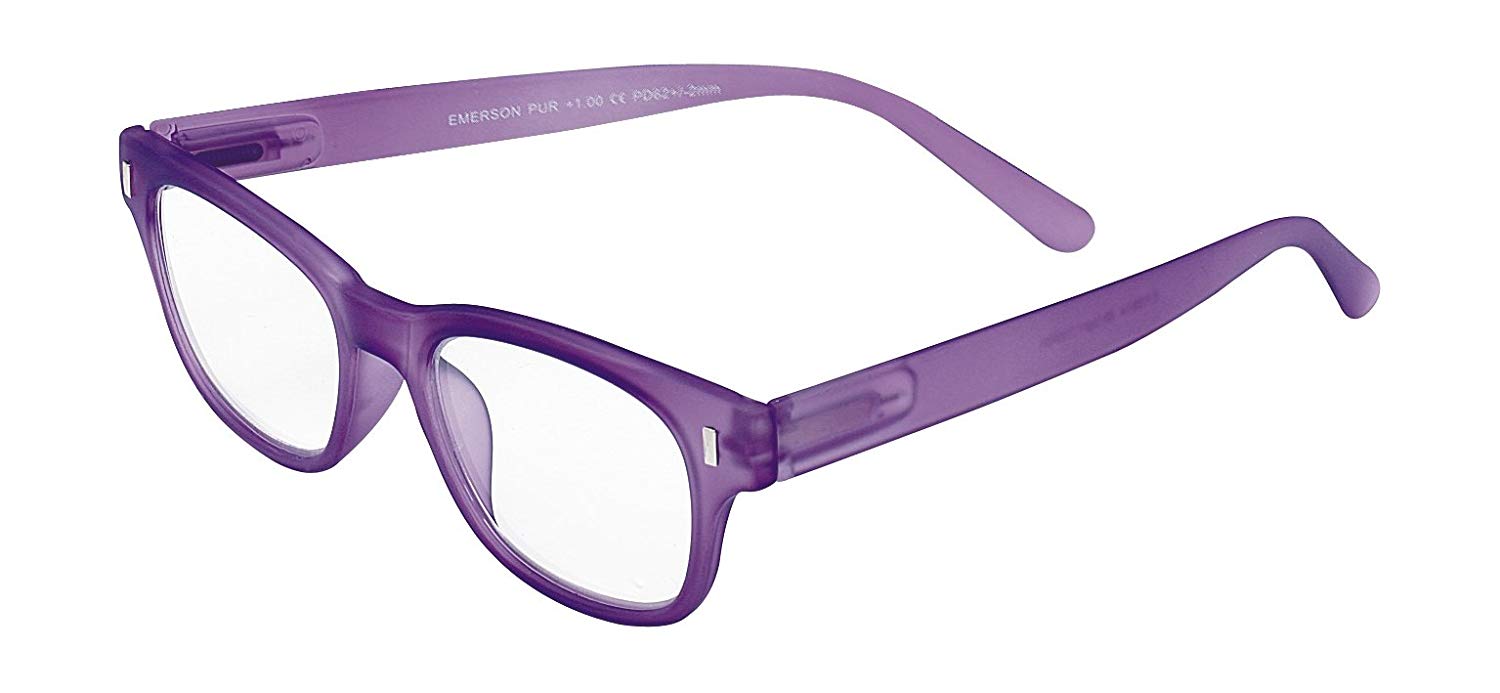 SIGHT STATION Plus 1 Purple Matte Emerson Reading Glasses BigaMart