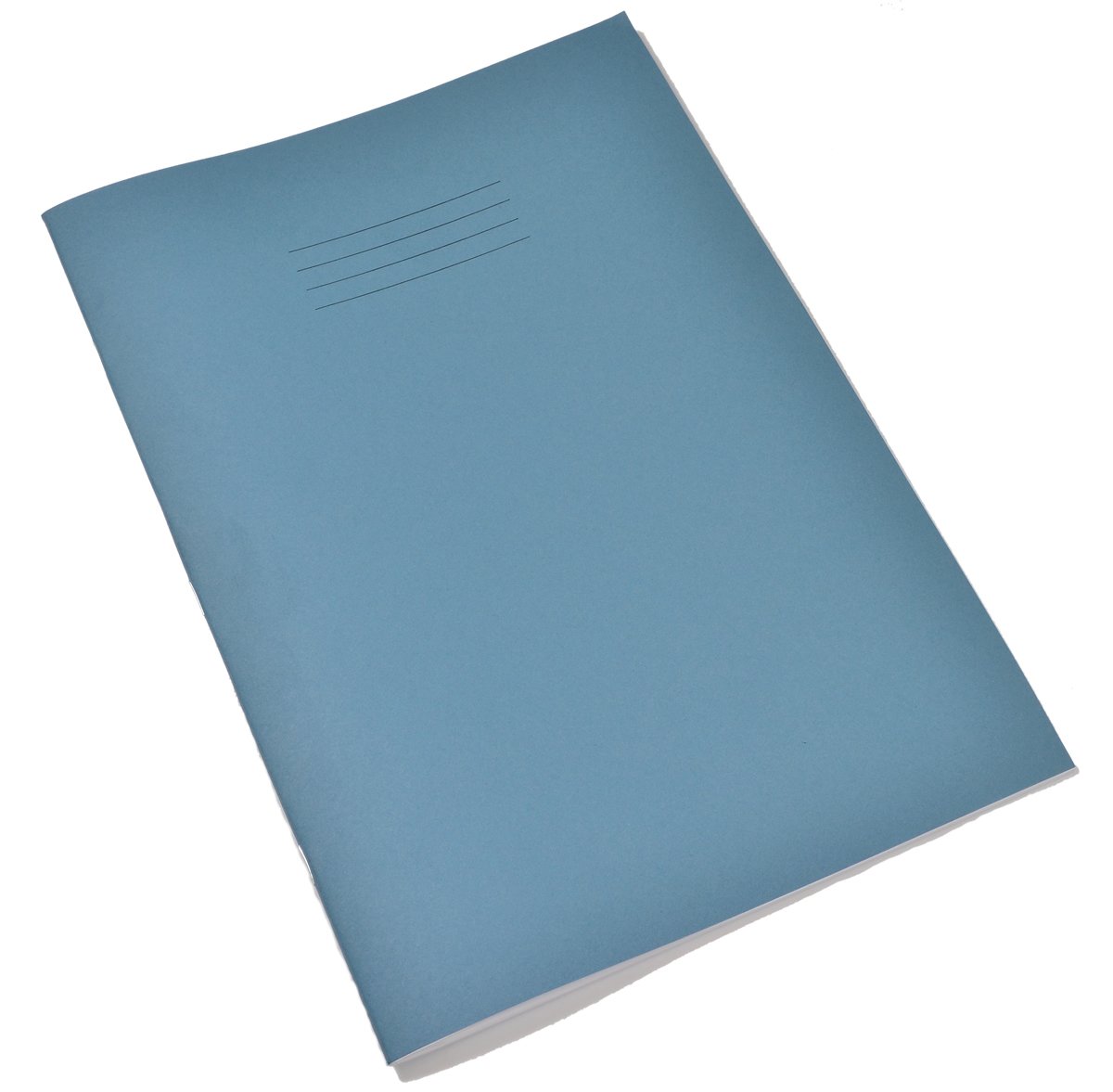 Rhino A4 Tinted Exercise Book, Light Blue Cover with Green Coloured Paper, 10-Pack