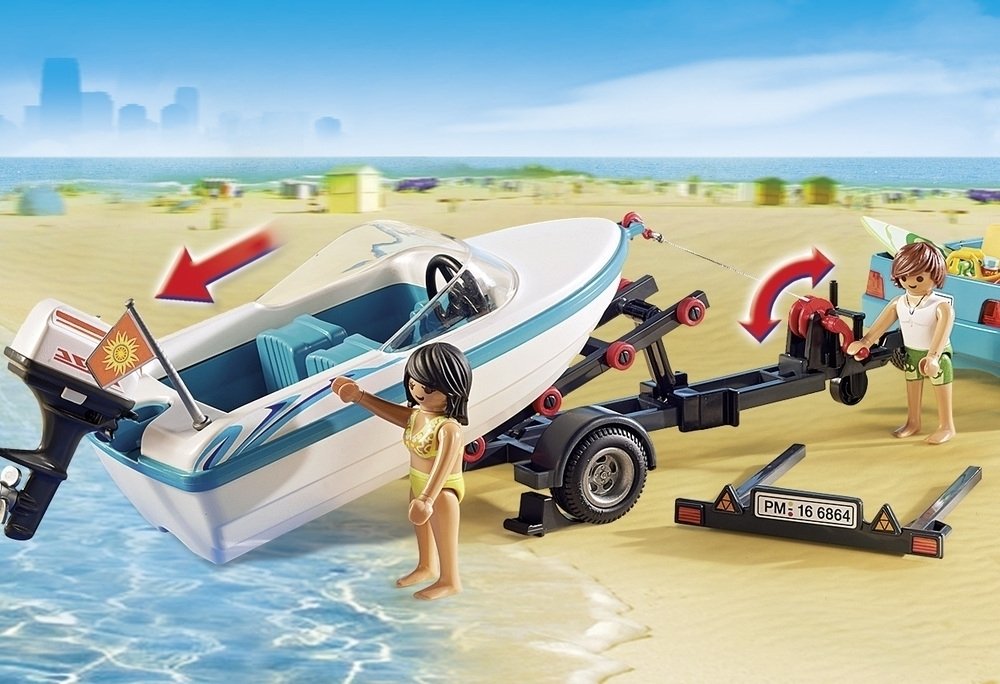 Playmobil 6864 Summer Fun Surfer Pickup with Speedboat with UnderWater Motor, Fun Imaginative Role-Play - Image 3