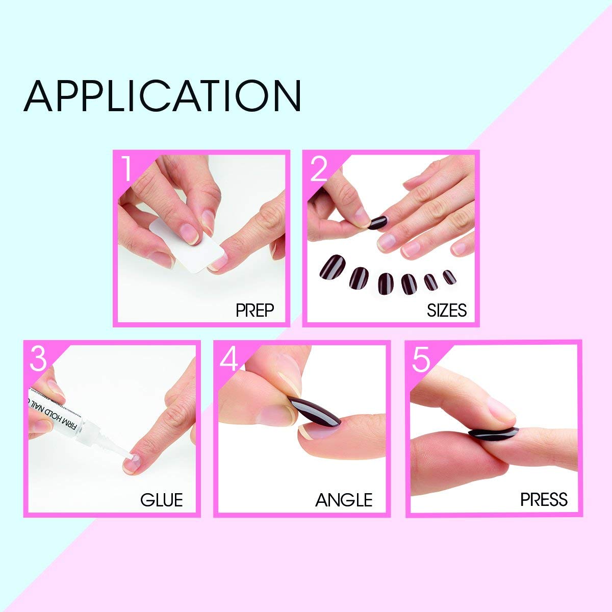 Elegant Touch Core Colour Nails Jackie, Pink - Image 4