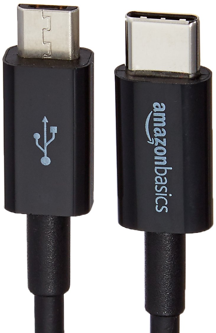 Amazon Basics USB-C to Micro USB 2.0 Cable for Smartphone 15.2 cm, Black - Image 2