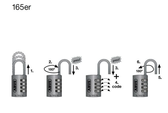 Abus 35020 Combination Padlock 165/40 mm Gold - Image 2