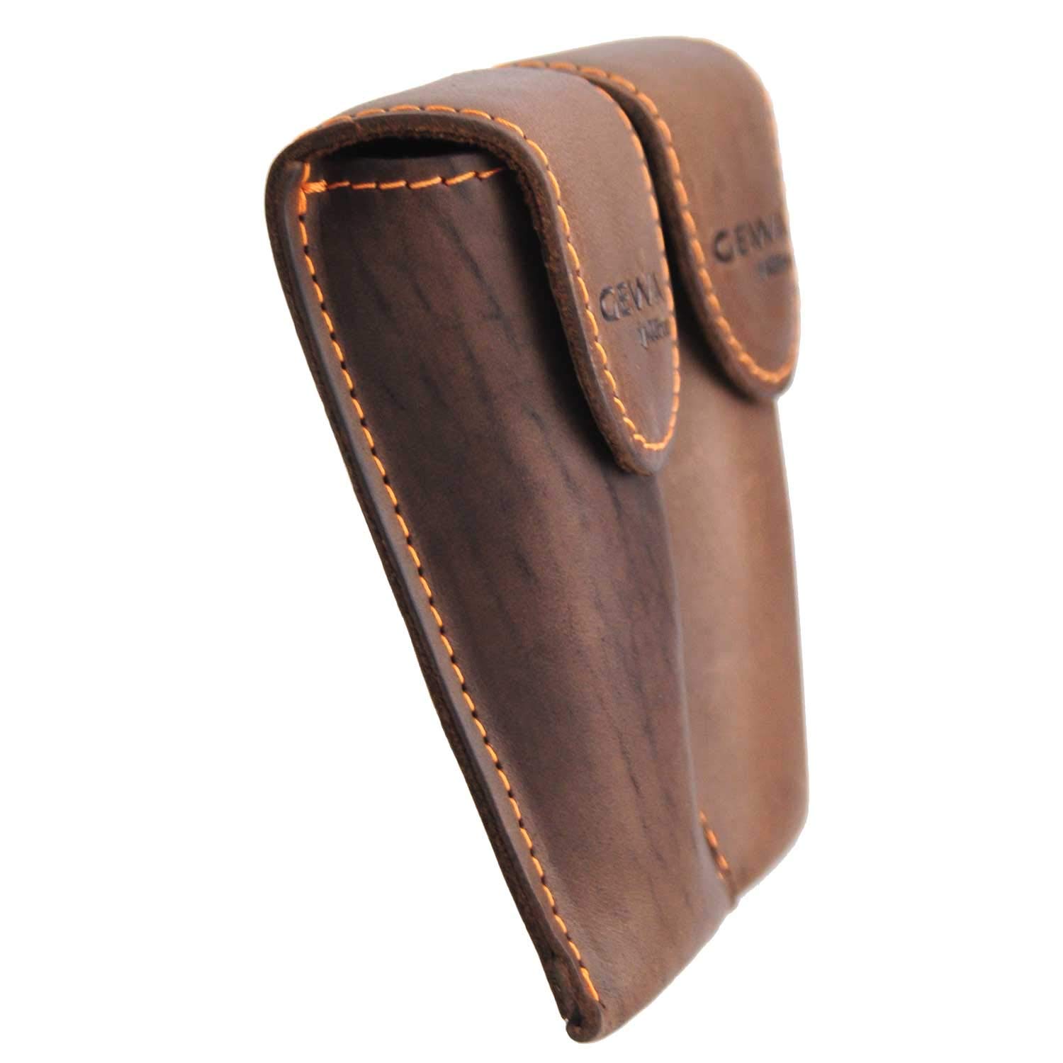 GEWA Mundstücktasche Crazy Horse Trompete braun für 2 Mundstücke, brown, double - Image 3