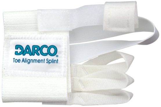 Darco One Size Toe Alignment Splint, Latex-Free, Elastic Metatarsal Band, Soft Toe Straps, Bunion Splint, Ideal for Hallux Valgus, & Ha mmer Toes, Post-Operative Alignment, Hook & Loop Closure