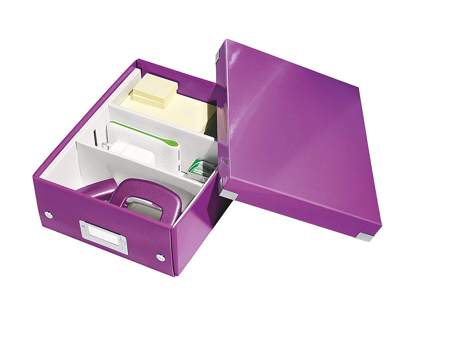 Leitz Organiser Box, Click and Store Range 60570062 - Small, Purple - Image 3