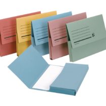 5 Star Document Wallet Half Flap 285gsm Capacity 32mm Foolscap Assorted [Pack of 50]
