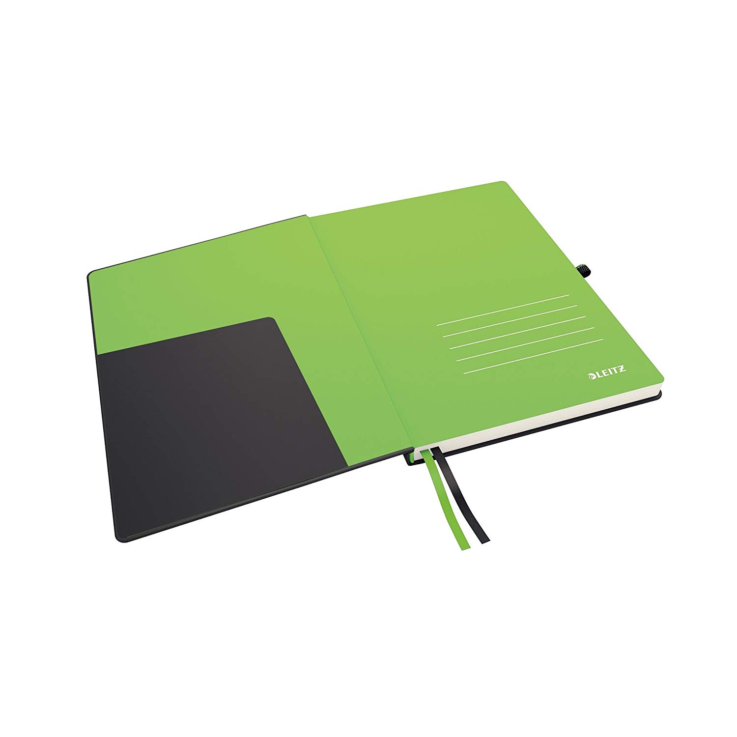 Leitz Complete Notebook A4 Lined, 160 Pages, 80 Sheets, Hardcover, 100 g/m² Paper FSC Certified, Fastener, Bookmark, Pen Loop - Image 4