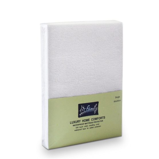 Family Bedding Terry Cotton 100 Percent Waterproof Single Bed Mattress Protector, 90 cm x 200 cm - Image 3