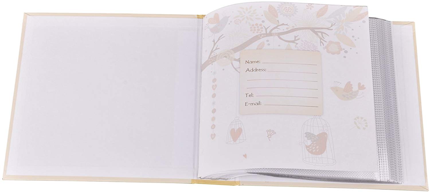 ARPAN Photo Album 4x6 200 Photos Slip In Memo Album, Vintage Art Deco Style Design - Image 3
