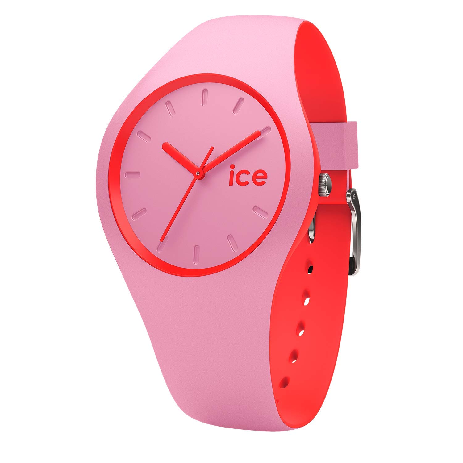 Ice-Watch - ICE duo Pink Red - Women's wristwatch with silicon strap - 001491 (Small), Multicolour/Pink