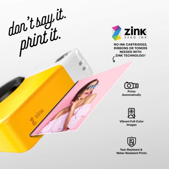 Kodak Printomatic Digital Instant Print Camera - Full Color Prints On ZINK 2 x 3 Inch Sticky-Backed Photo Paper (Yellow) Print Memories Instantly - Image 3