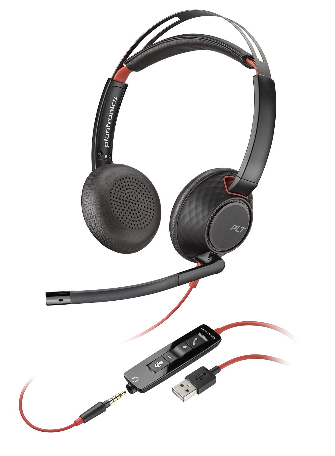 Poly Blackwire 5220, C5220 USB-A - Schnurgebundenes Stereo-Headset mit USB-A und 3,5 MM