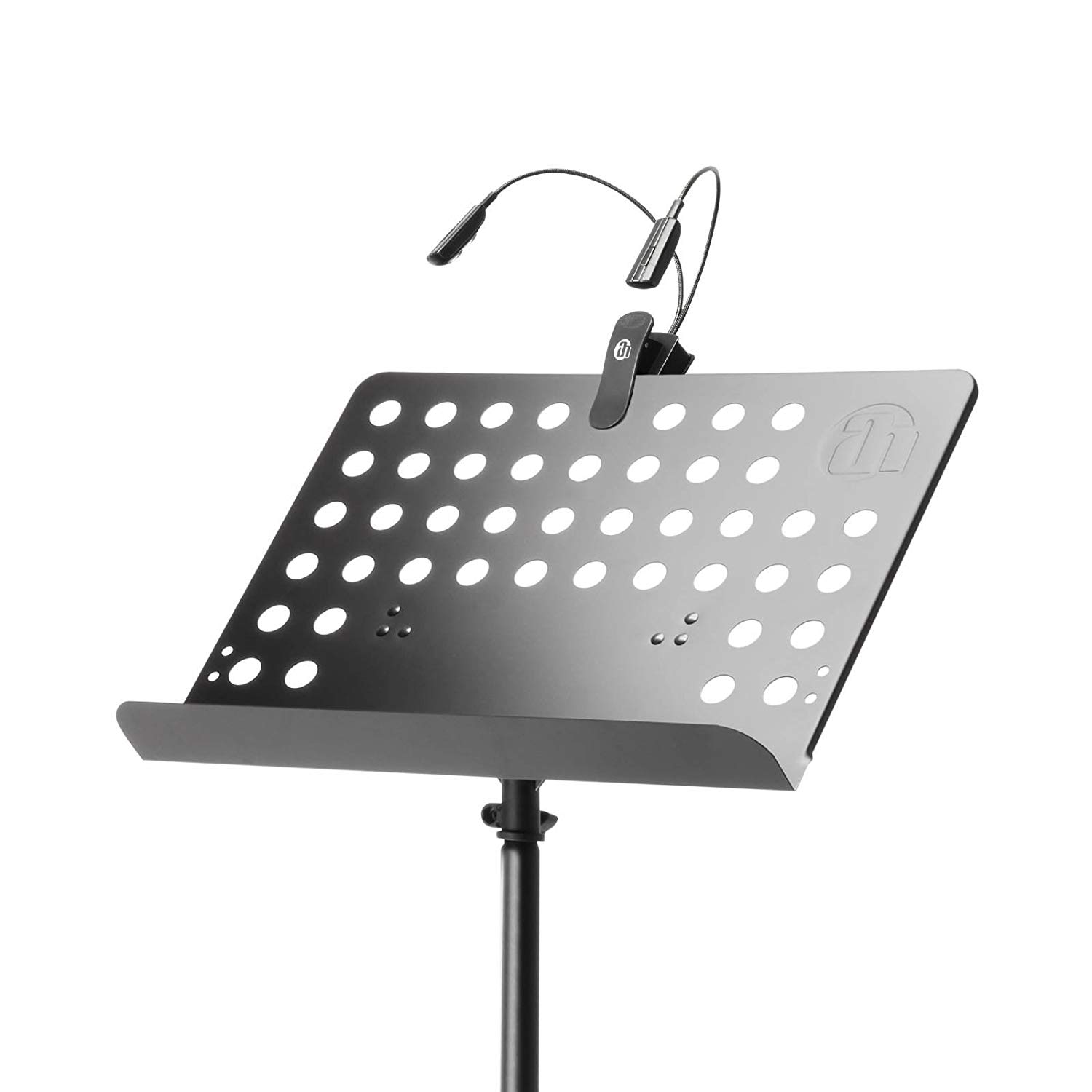Adam Hall Stands SMS 17 SET 1 - Music Stand with LED Light, Black, 110 x 60 x 50 mm