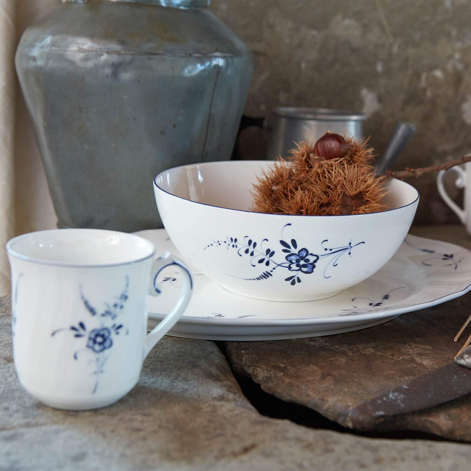 Villeroy & Boch Old Luxembourg Bowl, Premium Porcelain, White/Blue, White With Blue Decorations, 12 x 12 x 5 cm - Image 3