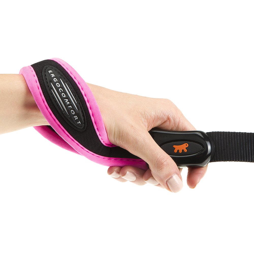 Ferplast ERGOFLUO GM Ergonomic Dog Lead, Secure Grip with Soft Padding, Anti-Abrasion, Extra-Resistant Finished Seams - Image 4