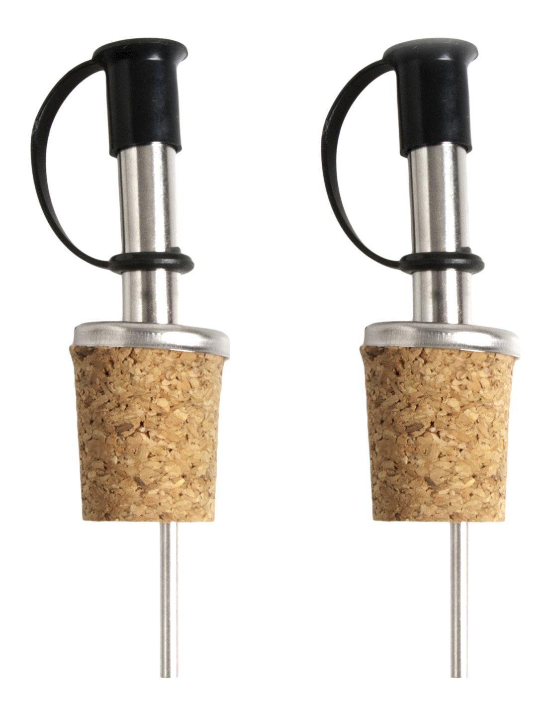 Excelsa Chopping Boards Pack of 2 Universal Bottle Stoppers Cork for Oil Cork, Cork, 2 X 2 X 9.5 cm, Sughero, 2x2x9.5 cm