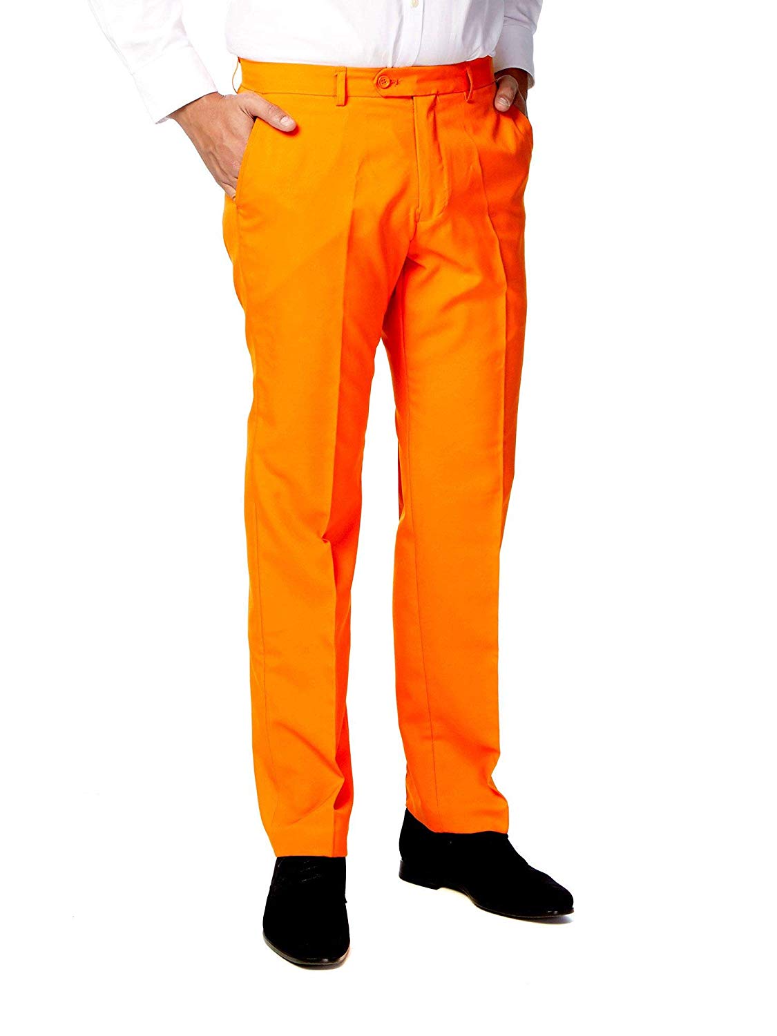 OppoSuits Men's Solid Color Party Orange - Full Suit: Includes Pants, Jacket and Tie, 52, OSUI-0001-EU62, The Orange - Image 3