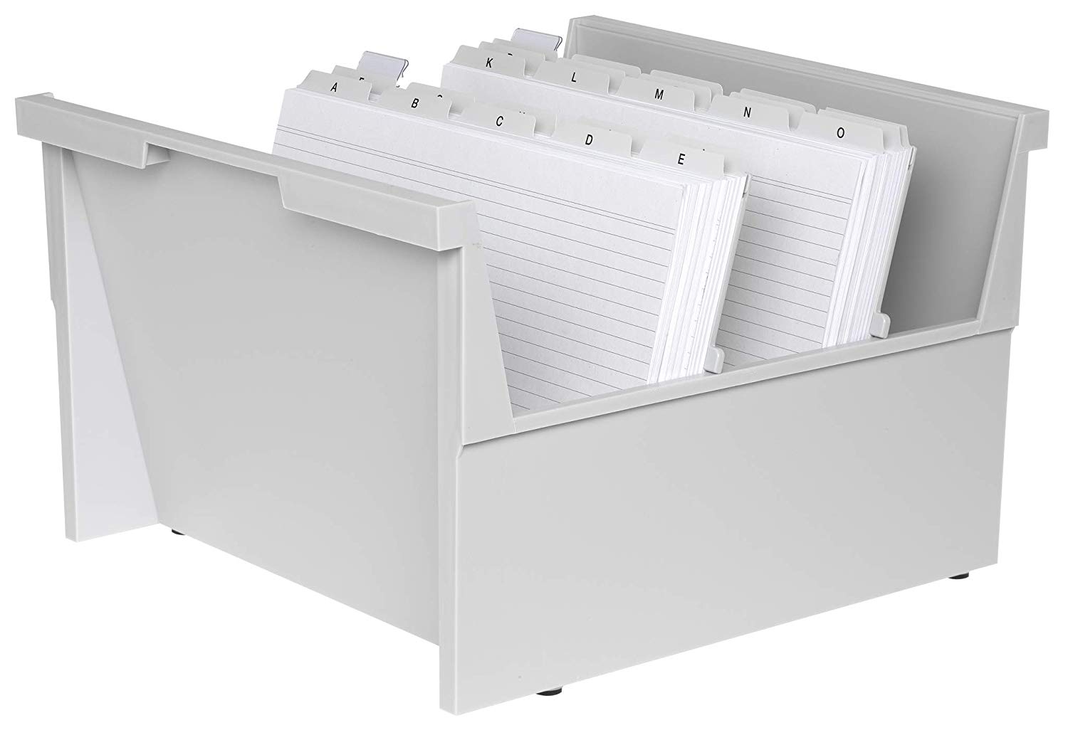 HAN 854-0-11, Suspendable box A4 landscape, for 1,000 cards, with 2 support plates, light-grey, Light Grey, 317 x 350 x 218 mm - Image 2