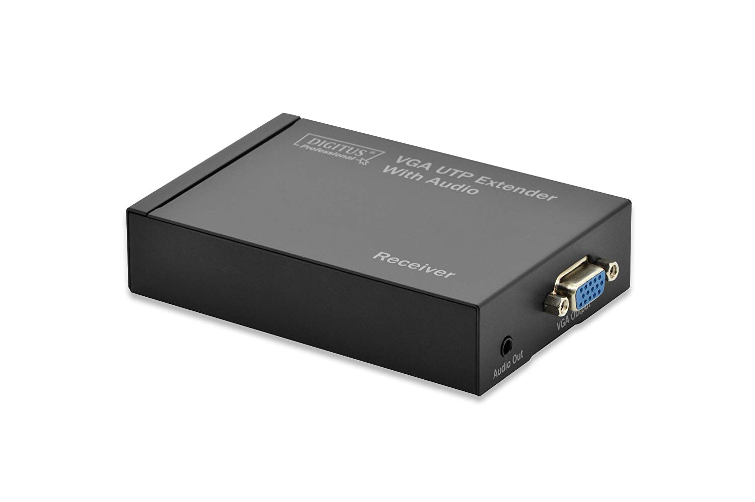 DIGITUS VGA Over UTP Extender Set (300 M Signal Extension), Black, 75mm x 110mm x 25mm - Image 2