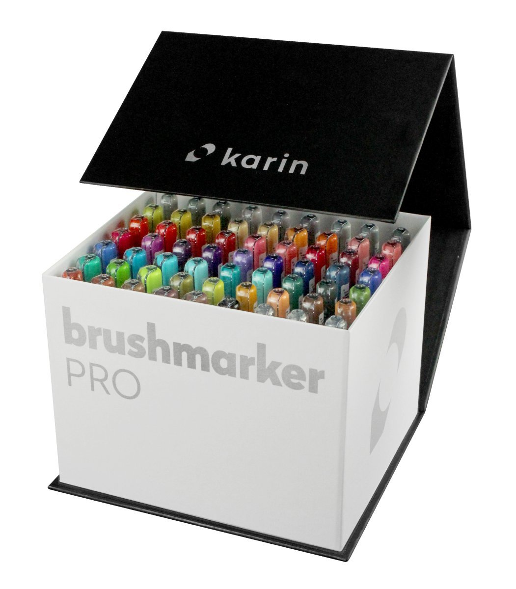 KARIN Megabox Brush Marker Pro Water-Based Brush Pen Suitable for Painting Drawing and Handlettering Multi-Coloured KAR27C7 Assorted - Image 3