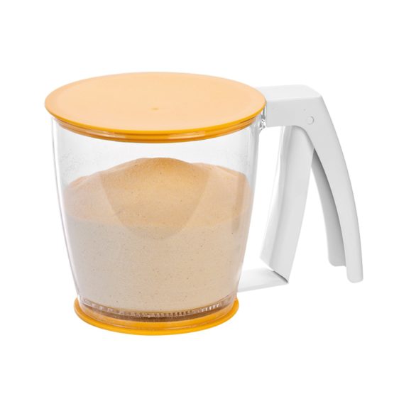 Tescoma Delicia 630341-Mechanical Sieve, Yellow, 16 x 11.5 x 11.5 cm