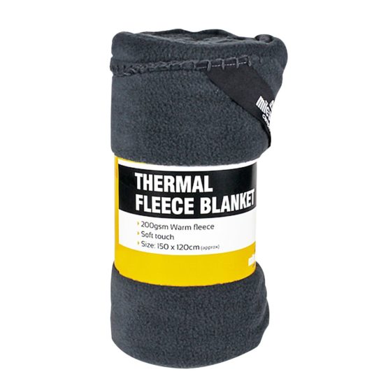 Milestone Camping 24680 Thermal Polar Fleece Blanket / Charcoal Colour / 150cm x 120cm / Great For The Campsite, Caravan Or Car - Image 2
