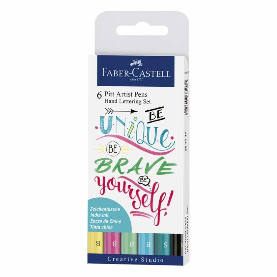 Faber-Castell "Be Bold, Be Italic" Hand-Lettering Pens (Pack of 6)