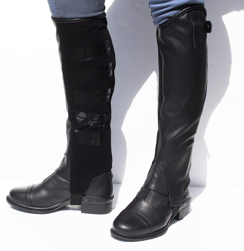 Rhinegold Elite Silicone Grip Gaiters-XL-Black