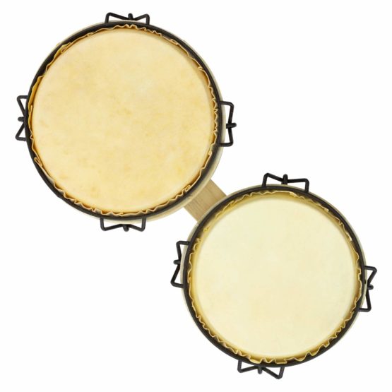 World Rhythm BON14-ST BON14 Oak Bongos - 6 and 7 Inch Heads in Natural and Red, Ideal Bongo Drums for School Percussion - Image 4