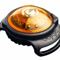 Orbiloc Dual Flashing/Solid Safety LED Light for Dogs - High Visibility Durable Water Proof Impact Resistant Attach to Harnesses & Collar - Yellow
