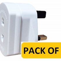 ShaniTech Qty 2 UK Shaver & Toothbrush Adaptor Plug 2 to 3 pin