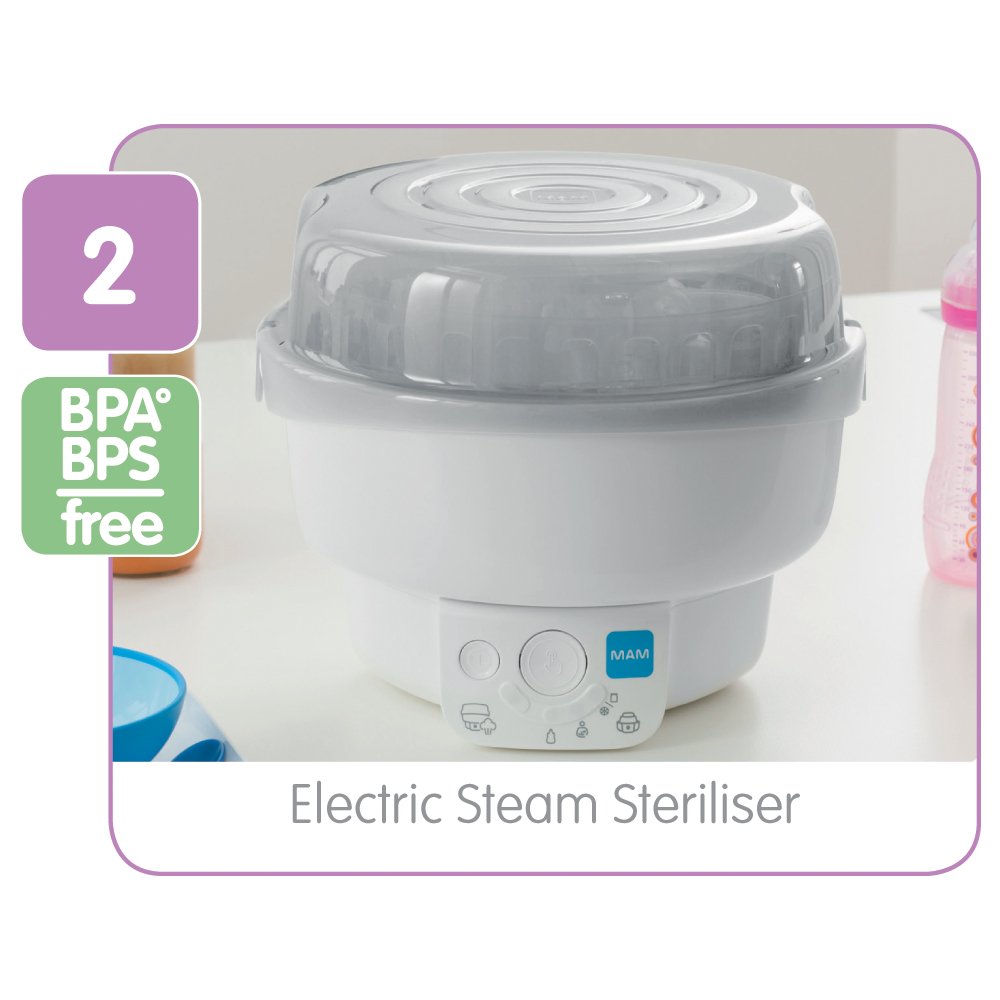 MAM Electric Steriliser & Express Bottle Warmer, Grey - Image 3