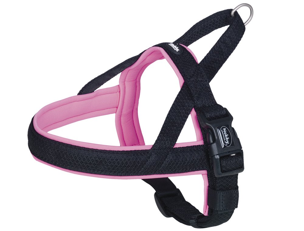 Nobby Preno Mesh Norwegian Harness, 38 - 50 cm+36 cm/20 - 25 mm, Pink, 100 g (6er Pack)